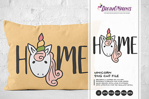 Unicorn SVG - Home SVG Cut File