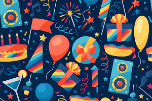 Party Seamless Patterns.