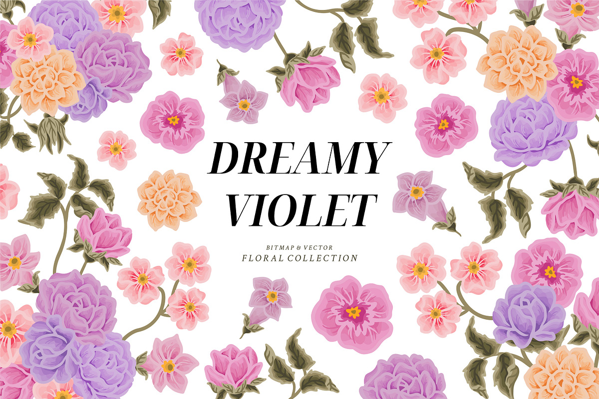 DREAMY VIOLET - Flower Collection, an Object Graphic by Artflorara (Photo 11 of 12)