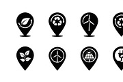 Modern location pin silhouettes, an Illustration by Amazin_art (Thumbnail 31 of 31)