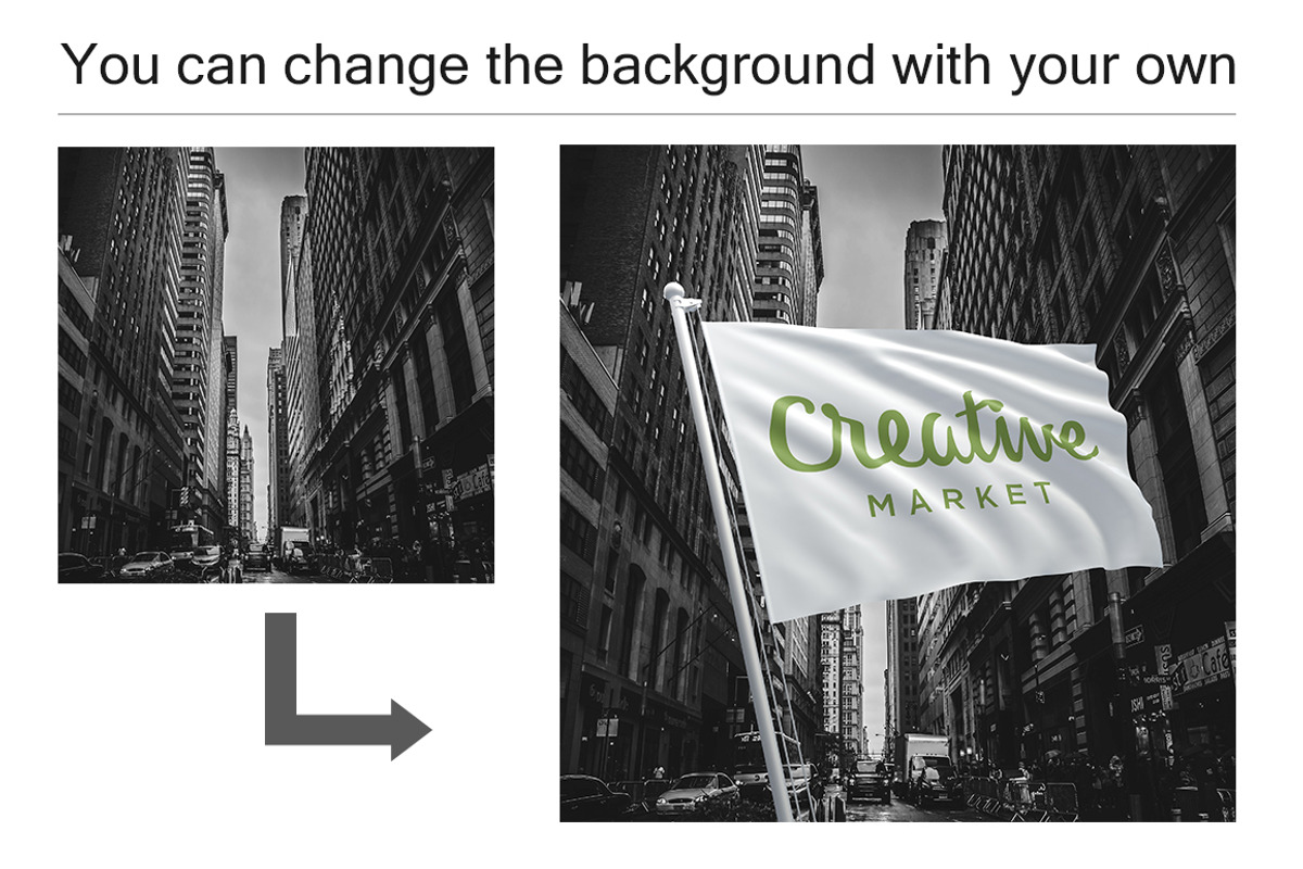 3D Flag Mock-Ups, a Product Mockup by simuradi (Photo 5 of 5)