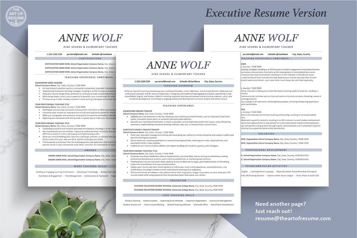 ATS-Friendly Teacher Resume Template, a Resume Template by The Art of Resume (Photo 4 of 8)