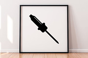 Screwdriver Silhouette SVG #2, a Work Illustration by newminddesign (Thumbnail 5 of 5)