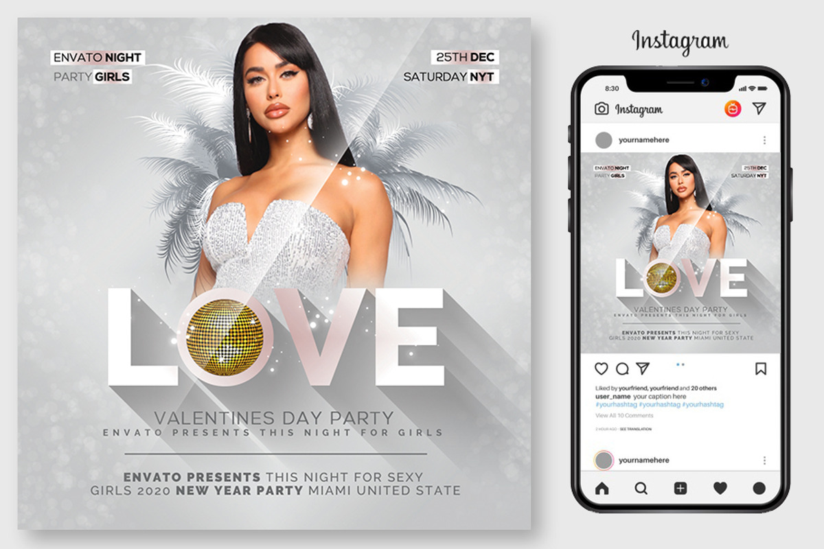 100 Night Club Party Flyers Bundle, a Flyer Template by graphicforest (Photo 51 of 72)