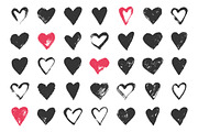 Hand drawn grunge hearts, a Decorative Illustration by Paper Cards (Thumbnail 2 of 2)
