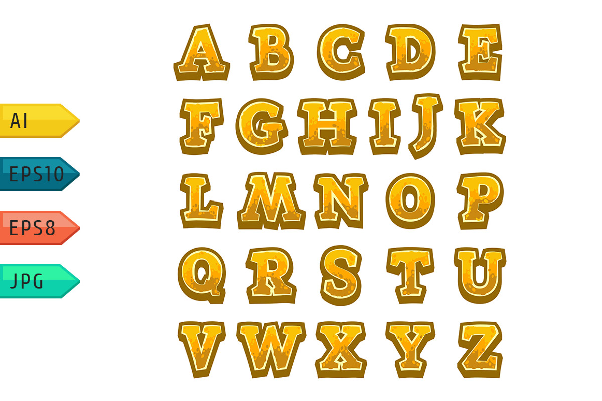 Golden stone game alphabet