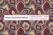 Royal Blossom Mosaic, a Pattern Graphic by saskaratype (Thumbnail 1 of 3)