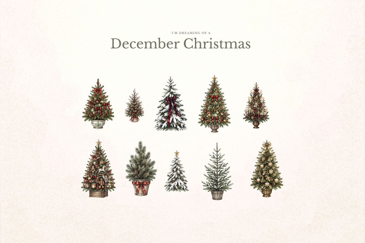 December Christmas Watercolor PNG, a Decorative Illustration by digital.incubator.yum (Photo 3 of 6)