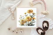 Watercolor Yellow Flower Clipart, an Illustration by CraftArtStudio (Thumbnail 6 of 6)