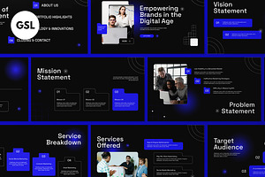 Black Pitch Deck Google Slide, a Presentation Template by graphicook