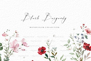 Blush Burgundy Flower, a Decorative Illustration by heyiamalice (Thumbnail 2 of 9)