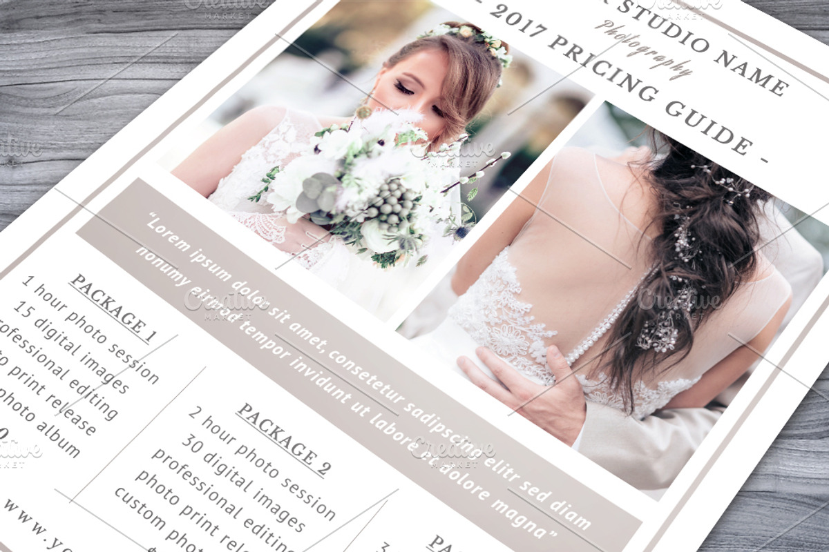 Photography Pricing Guide Template, a Flyer Template by NM-Design-Studio (Photo 3 of 4)