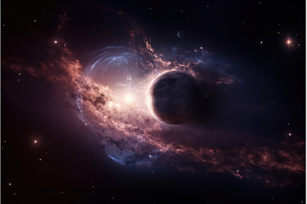 Birth universe space way. Generate, an Abstract Photo by Ylivdesign