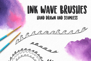 Ocean Waves Watercolor Brush Kit