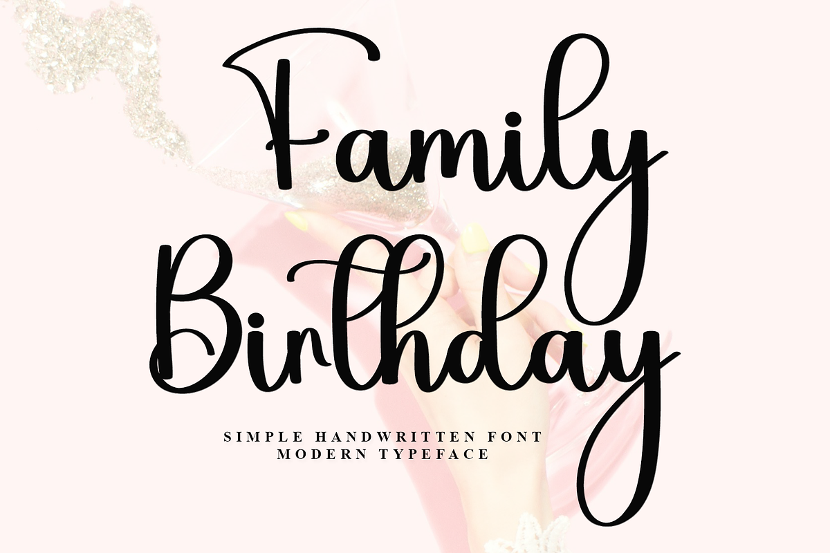 Family Birthday, a Handwritten Font by InermediaSTUDIO (Photo 1 of 7)