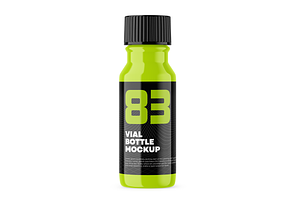 Glossy Vial Bottle Mockup