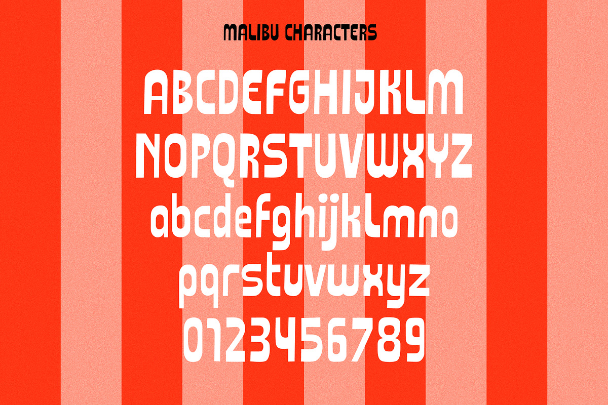 Malibu Nostalgic Mid-Century Sans, a Sans Serif Font by Struvictory.art