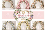 Floral Arch Digital Backdrop BUNDLE, a Layer Style Add-On by Wild Honey Design Co. (Thumbnail 1 of 4)