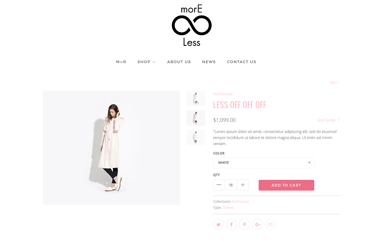 morE∞Less - Shopify Theme, a Shopify Template by inSTUDIO43 (Photo 3 of 7)