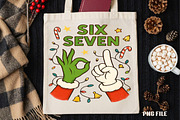 Six Seven Meme Funny Christmas, an Illustration by DreamCafeArt (Thumbnail 4 of 4)