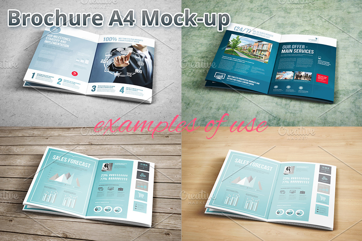 Brochure A4 Mockup, a Print Template by MockUps Gallery (Photo 2 of 4)