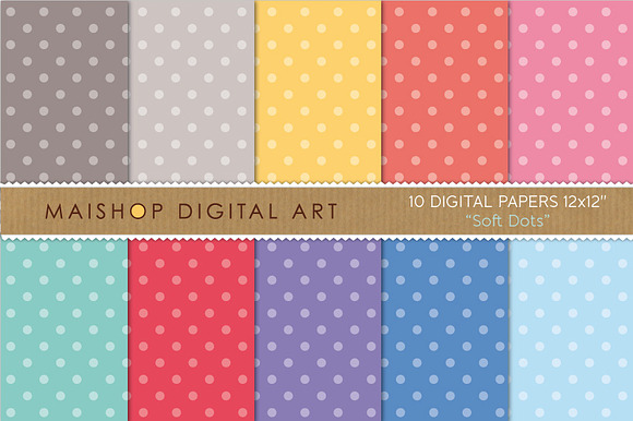 Digital Papers Polka Dots preview 4