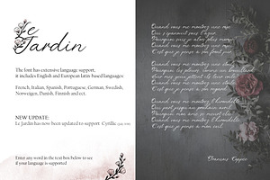 'Le Jardin' Floral Font