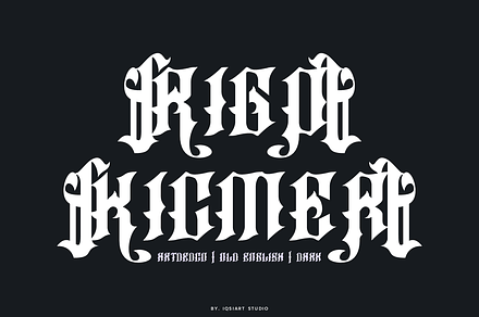 Rigo Kicmer - Old English Font, a Blackletter Font by Iqsiart Studio