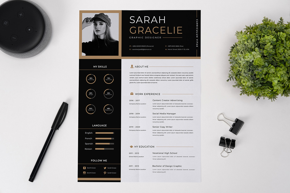 Simple Minimalist CV Resume