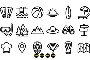 Travel Adventure Icon Set, an Illustration by designvectx (Thumbnail 3 of 3)
