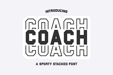 COACH STACKED Sporty Jersey Font