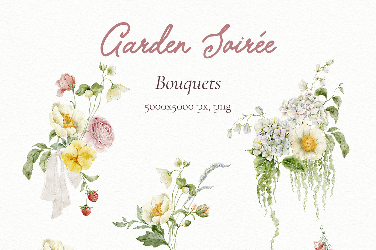Garden Flowers Wildflowers clipart, a Decorative Illustration by Yuliya Derbisheva (Photo 4 of 14)