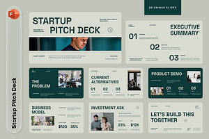 Startup Pitch Deck Powerpoint, a Presentation Template by Sixtemp