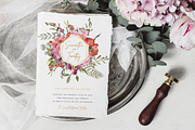 Floral & Gold Wedding Invite, an Invitation Template by R Whitehurst Design (Thumbnail 2 of 2)