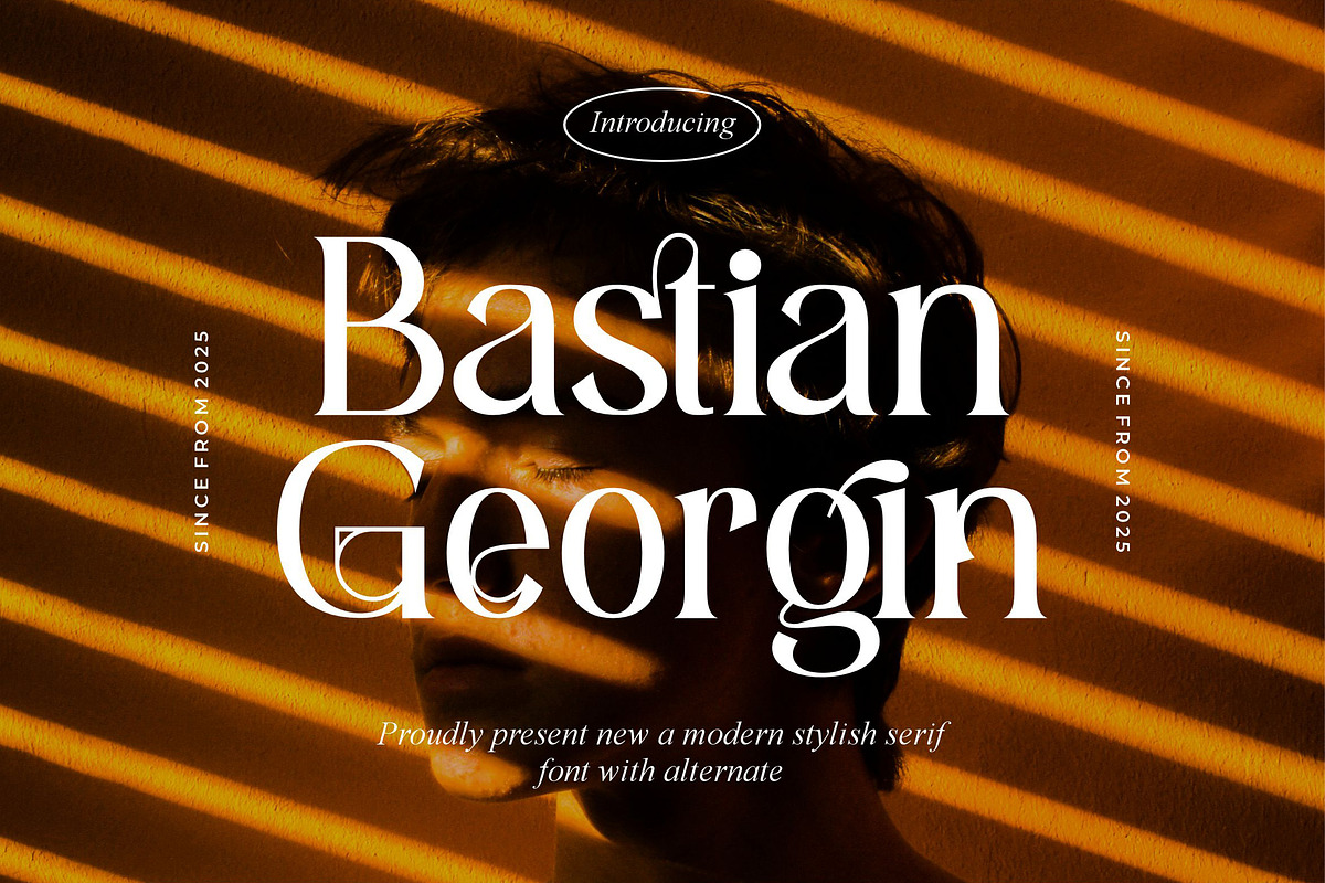 Bastian Georgin || Modern Serif Font, a Serif Font by Idea Studio (Photo 1 of 9)