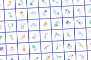 Hand Doodles Bundle, a Duotone Icon by Prosymbols (Thumbnail 3 of 4)