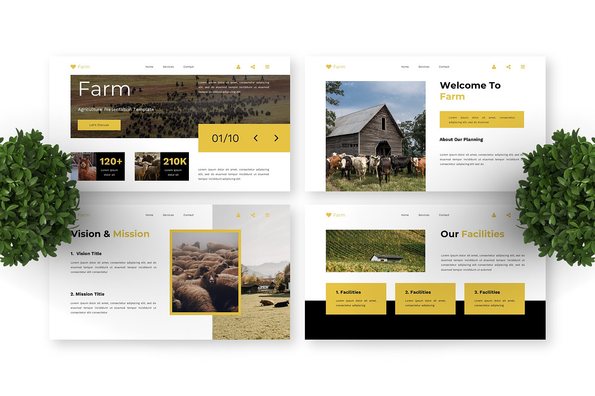 Farm - Agriculture Powerpoint, a Presentation Template by Deepslide Studio (Photo 2 of 4)