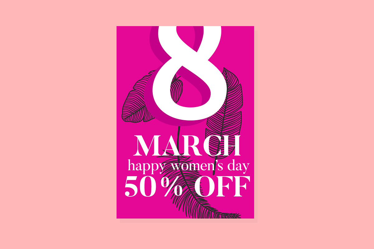 happy women's day cards set, a Card Template by designbydi (Photo 8 of 9)
