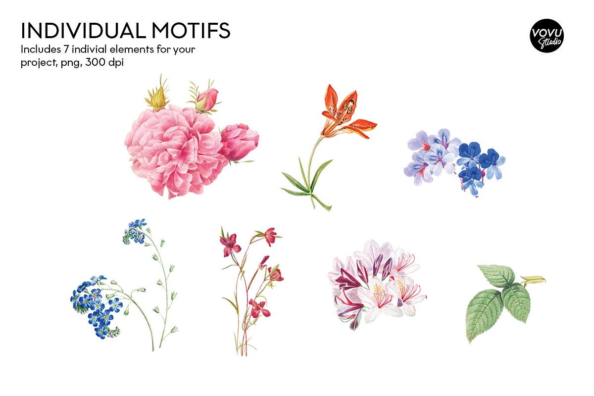 Floral pattern design, spring senses, a Pattern Graphic by VOVU Studio (Photo 10 of 10)