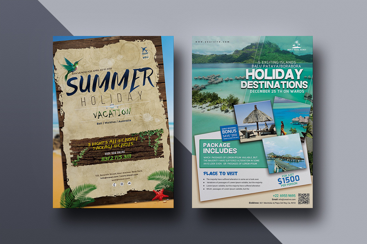 Travel & Tour Agency Flyer Bundle, a Flyer Template by ThemeDevisers (Photo 6 of 6)