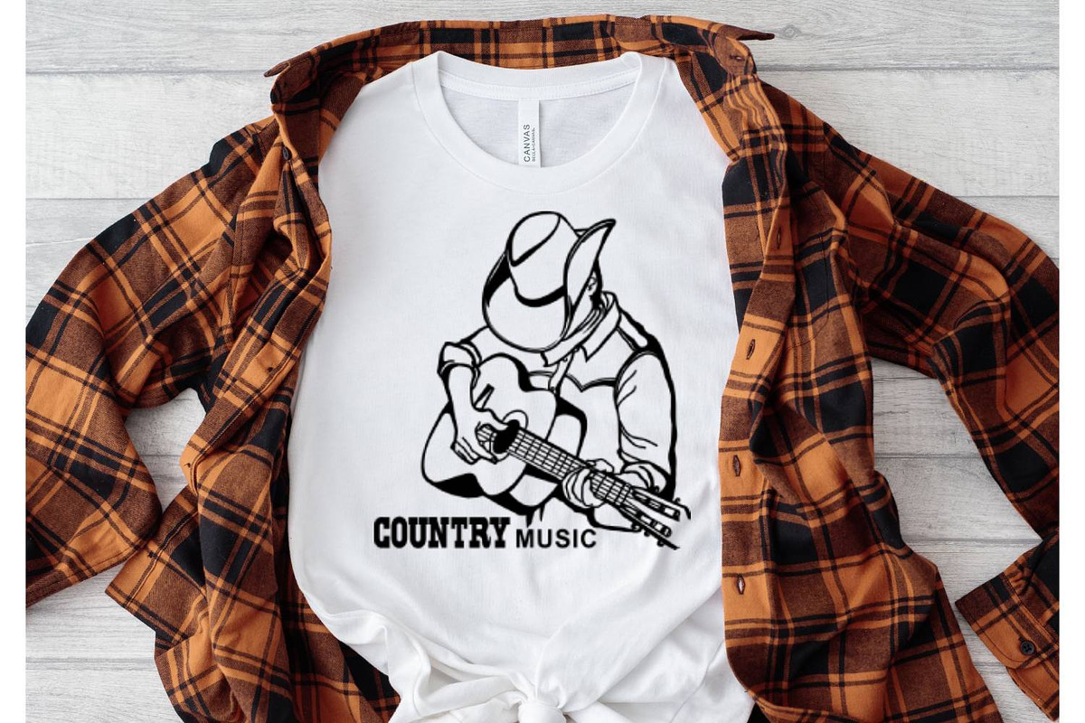 Country Music Cowboy Man with guitar, a Graphic by TanchaArt (Photo 2 of 8)
