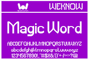 Magic Word font, a Sans Serif Font by weknow (Thumbnail 1 of 8)