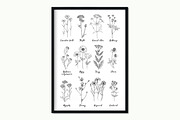 Wildflowers and herbs line sketch, a Decorative Illustration by irina.vaneeva (Thumbnail 7 of 10)