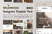 WILDWOOD Instagram Templates Pack, a Social Media Template by Mikko Lemola (Thumbnail 1 of 6)