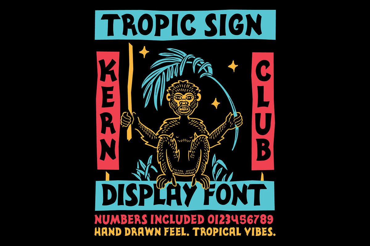 Tropic Sign Font, a Font by Kern Club (Photo 4 of 4)