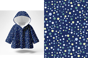 Deep blue polka dots pattern, a Decorative Illustration by DigitalArsiart