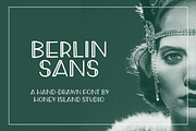 Art Deco Hand Drawn Font Berlin Sans, a Font by Honey Island Studio (Thumbnail 11 of 11)
