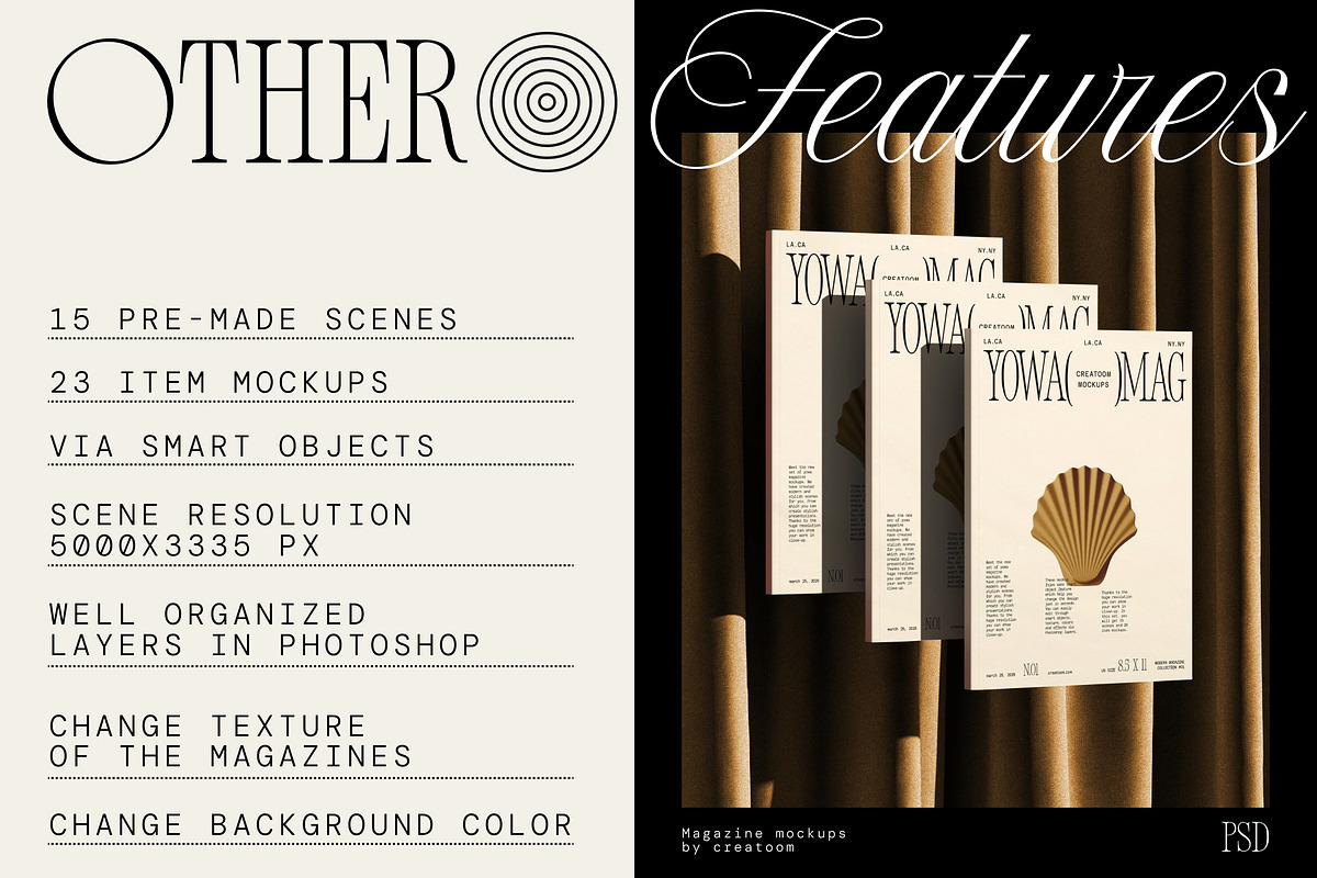 Magazine Mockup Collection (38 PSD), a Books & Magazine Mockup by Creatoom (Photo 9 of 12)