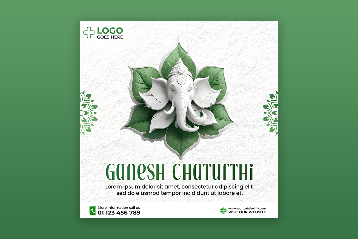 Eco friendly Ganesh Chaturthi 5 post, a Social Media Template by AyyazMomin (Photo 2 of 6)