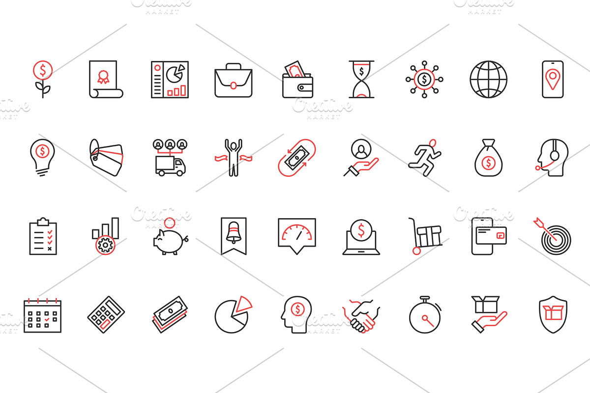 Finance icons, a Finance Illustration by Lemberg Vector